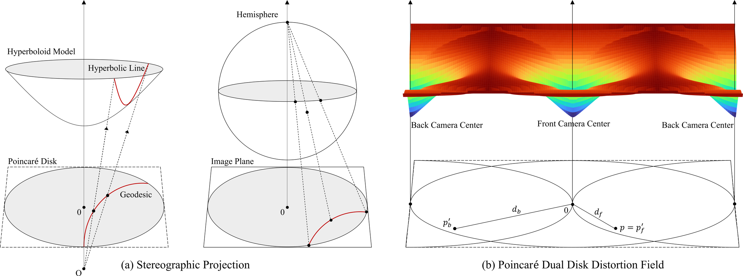 Poincaré dual disk distortion field